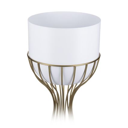 Blomkruka av metall LOFT 68x20 cm guld/vit