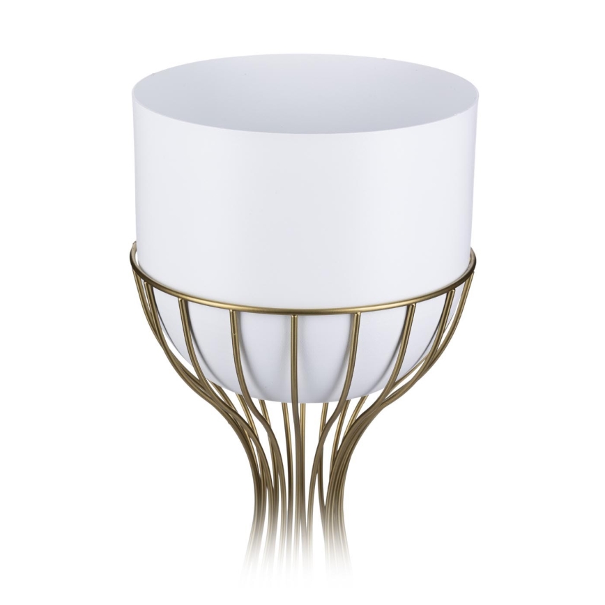 Blomkruka av metall LOFT 68x20 cm guld/vit