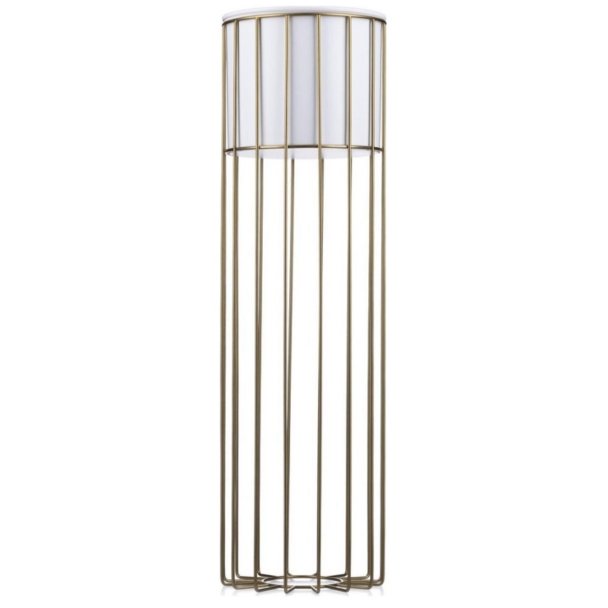 Blomkruka av metall LOFT 70x20 cm guld/vit