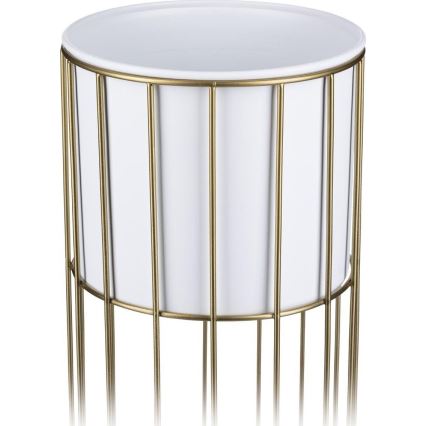 Blomkruka av metall LOFT 70x20 cm guld/vit