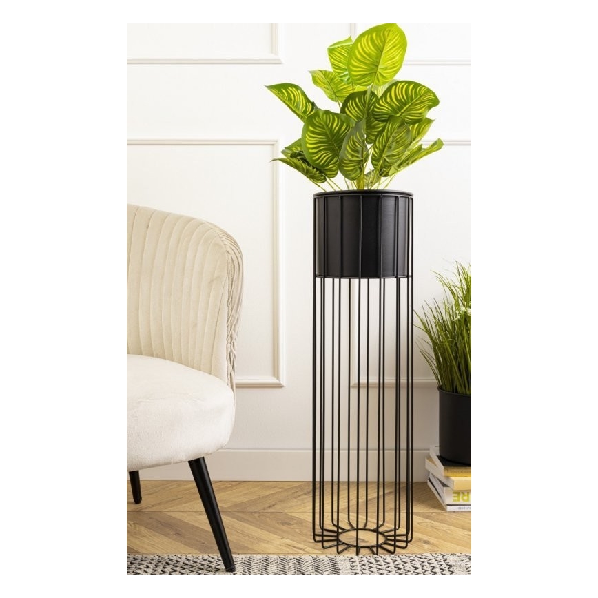 Blomkruka av metall LOFT 70x20 cm svart