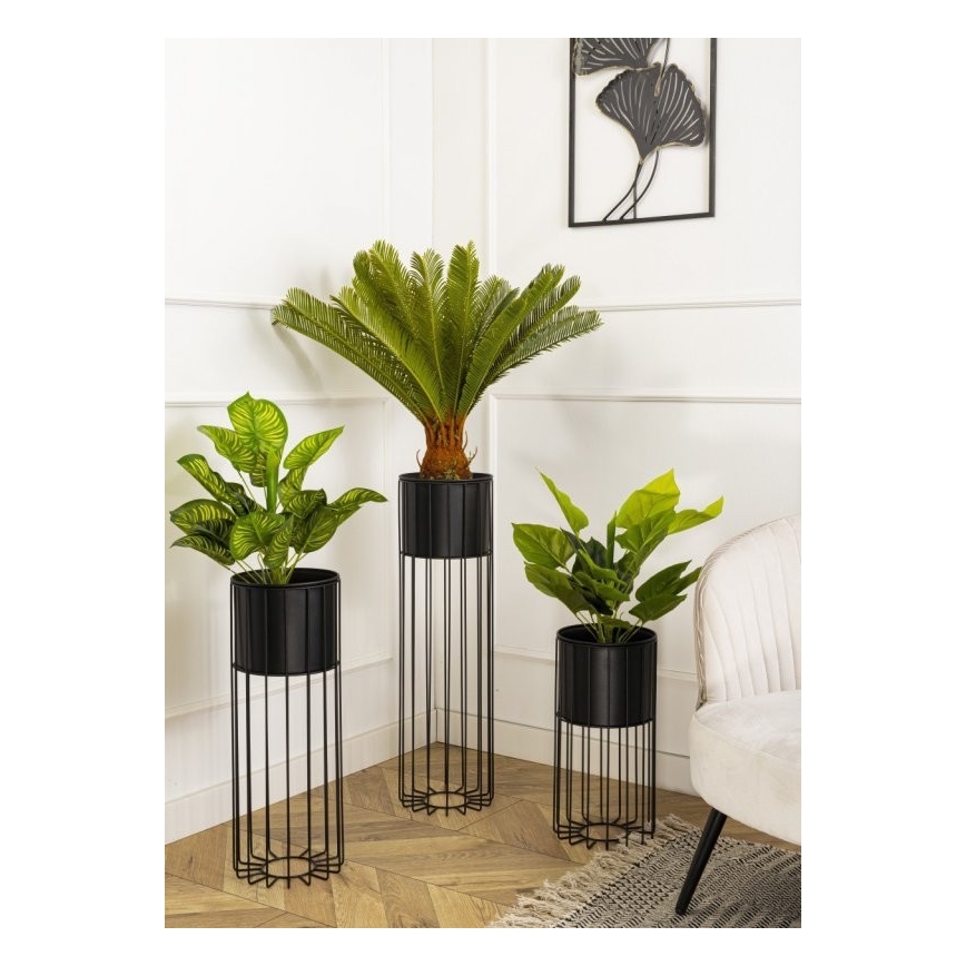 Blomkruka av metall LOFT 70x20 cm svart