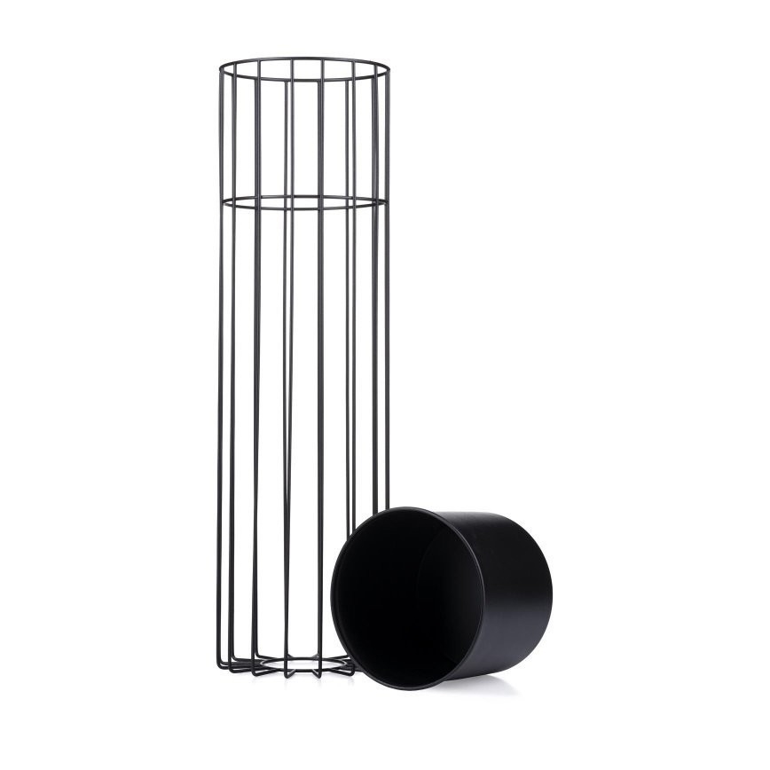 Blomkruka av metall LOFT 70x20 cm svart