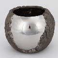 Blomkruka diameter 18,5 cm silver/brun