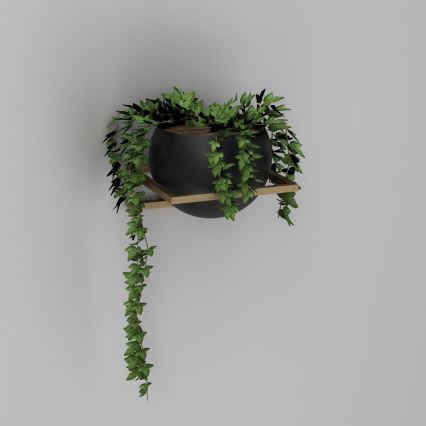 Blomkruka för vägg 27x29 cm guld