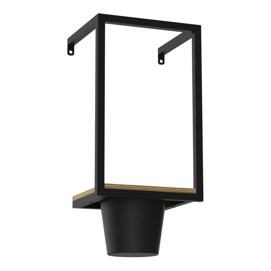 Blomkruka för vägg 38x18 cm svart