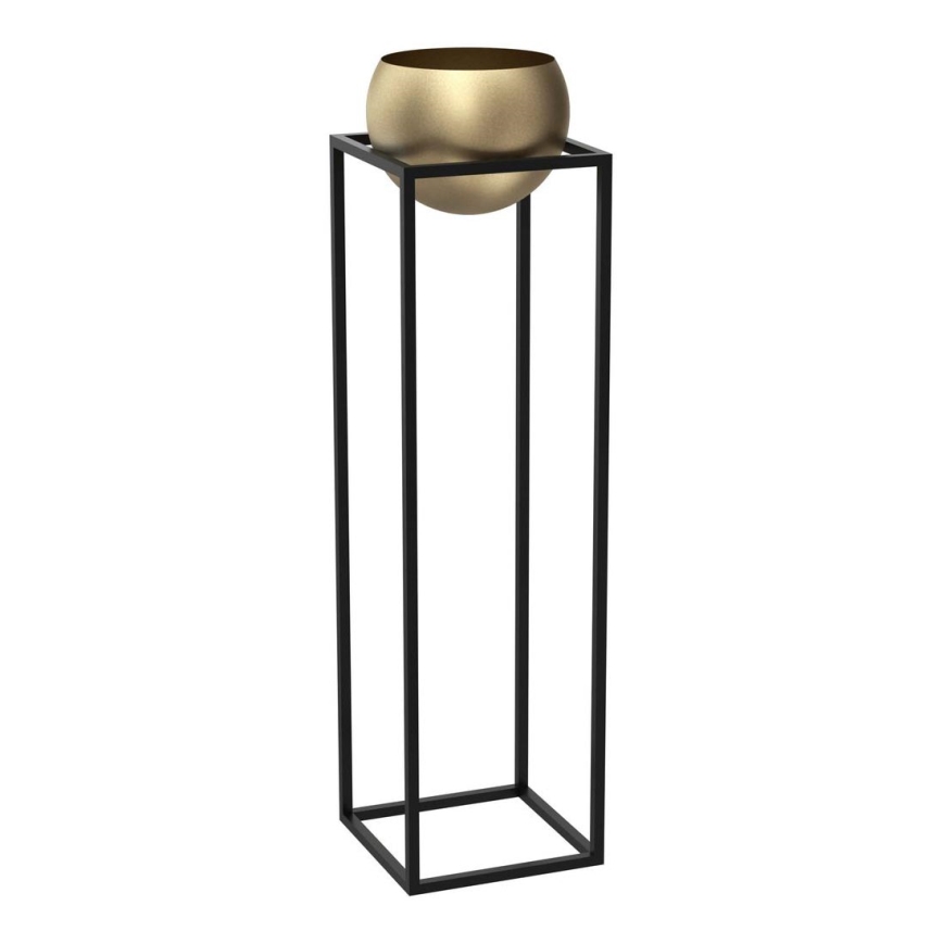 Blomkruka i metall 111,3x29 cm svart/gyllene