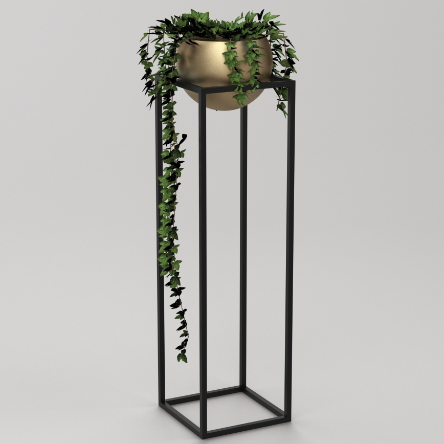 Blomkruka i metall 111,3x29 cm svart/gyllene