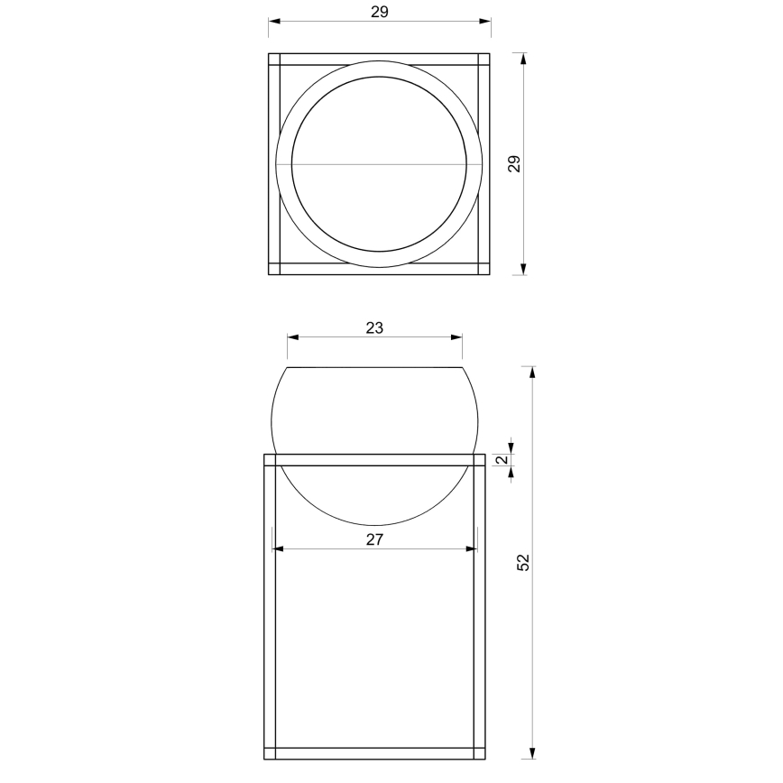 Blomkruka i metall 51,3x29 cm svart