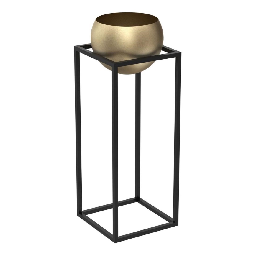 Blomkruka i metall 81,3x29 cm svart/gyllene