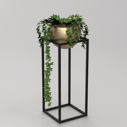 Blomkruka i metall 81,3x29 cm svart/gyllene