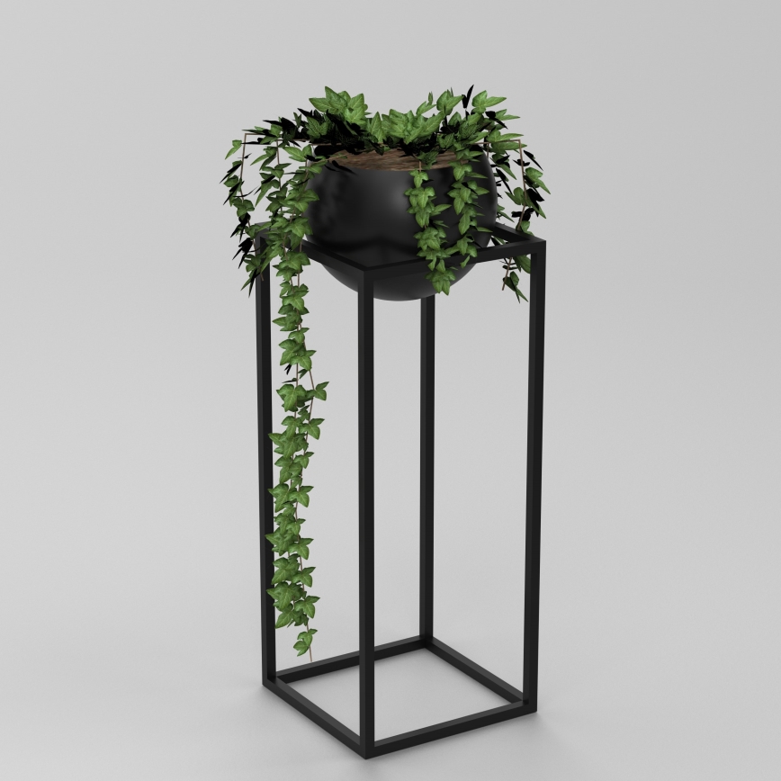 Blomkruka i metall 81,3x29 cm svart