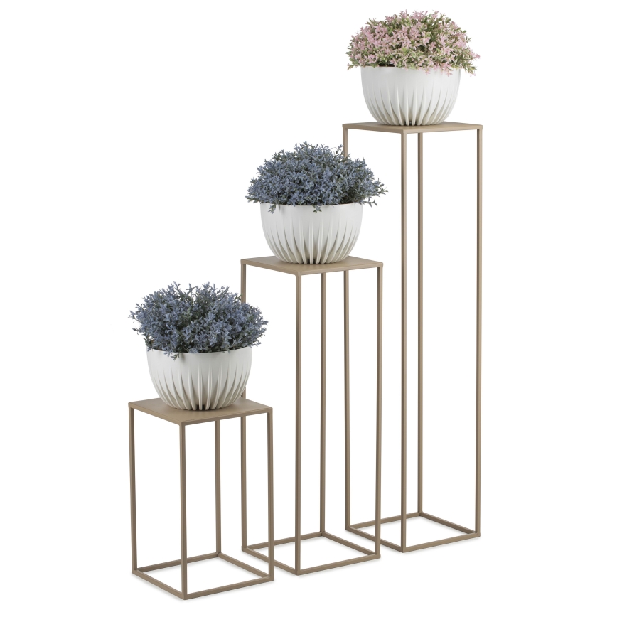 Blomställ 100x24 cm beige