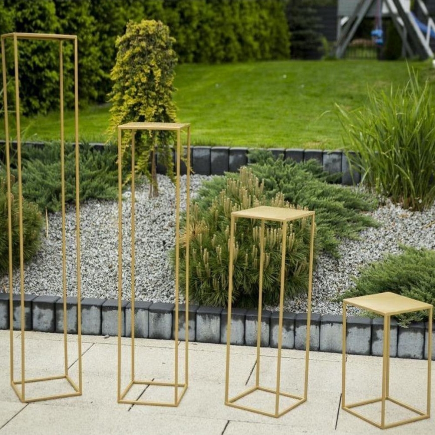 Blomställ 100x24 cm guld