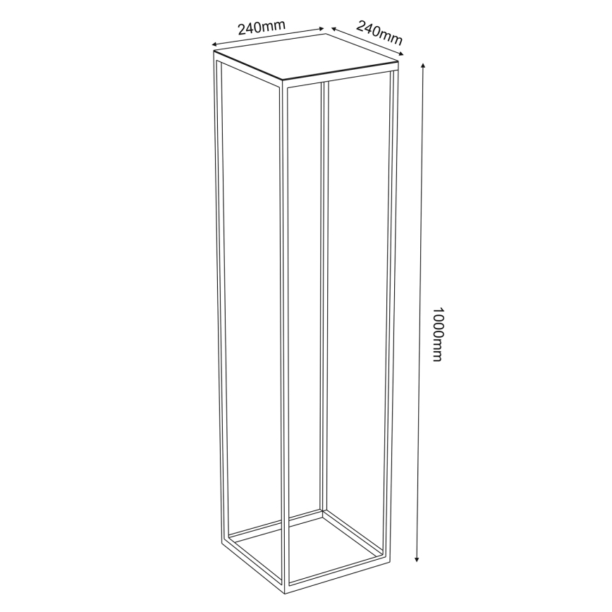 Blomställ 100x24 cm svart