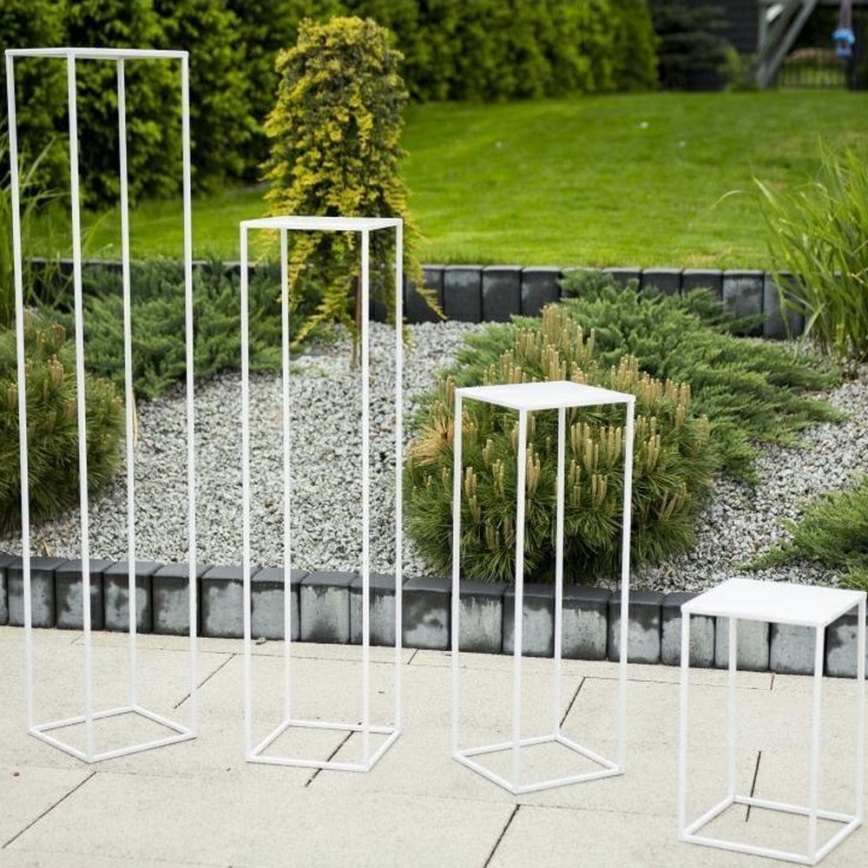 Blomställ 100x24 cm vit