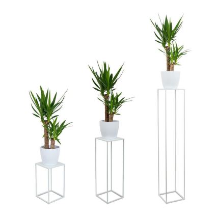 Blomställ 100x24 cm vit