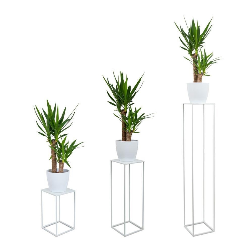 Blomställ 100x24 cm vit