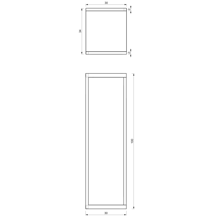 Blomställ 100x30x34 cm svart