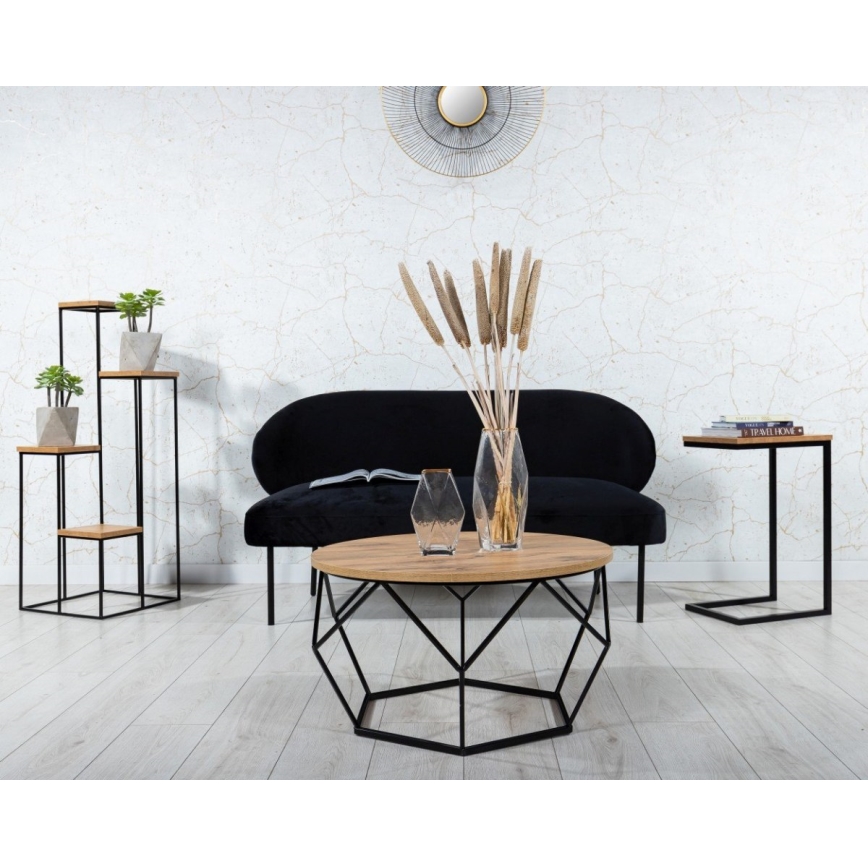 Blomställ 110x40 cm svart/brun