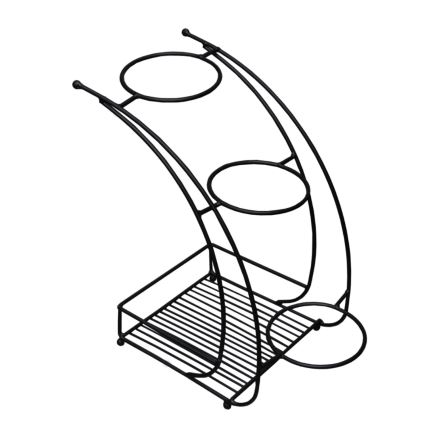 Blomställ 37x19 cm svart/metall