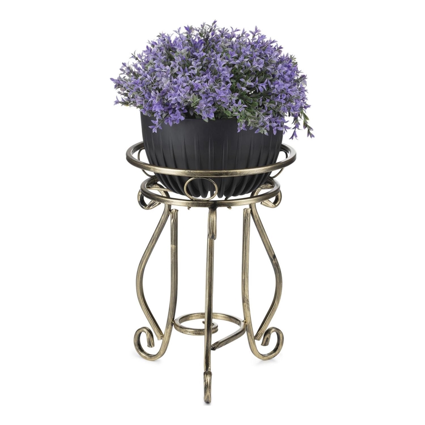 Blomställ 37x29 cm guld