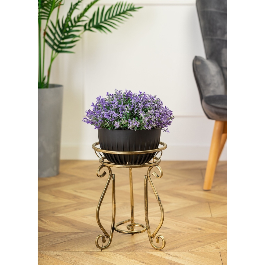 Blomställ 37x29 cm guld