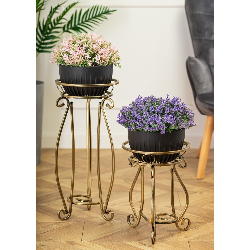 Blomställ 37x29 cm guld