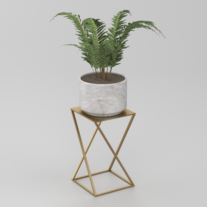 Blomställ 40x24 cm guld