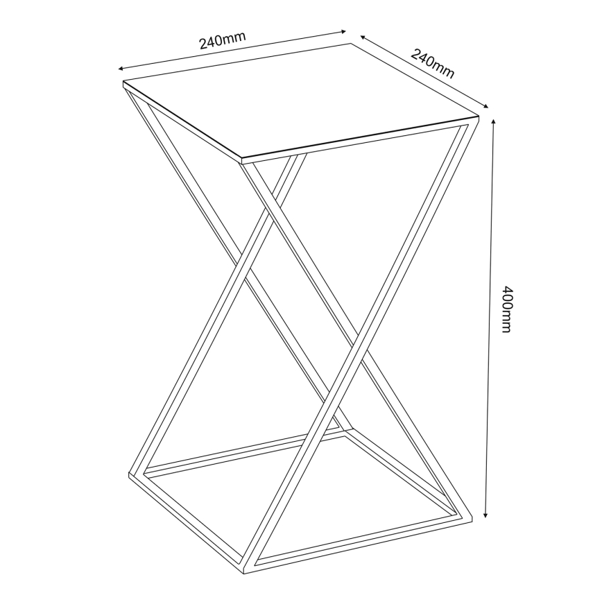 Blomställ 40x24 cm gyllene