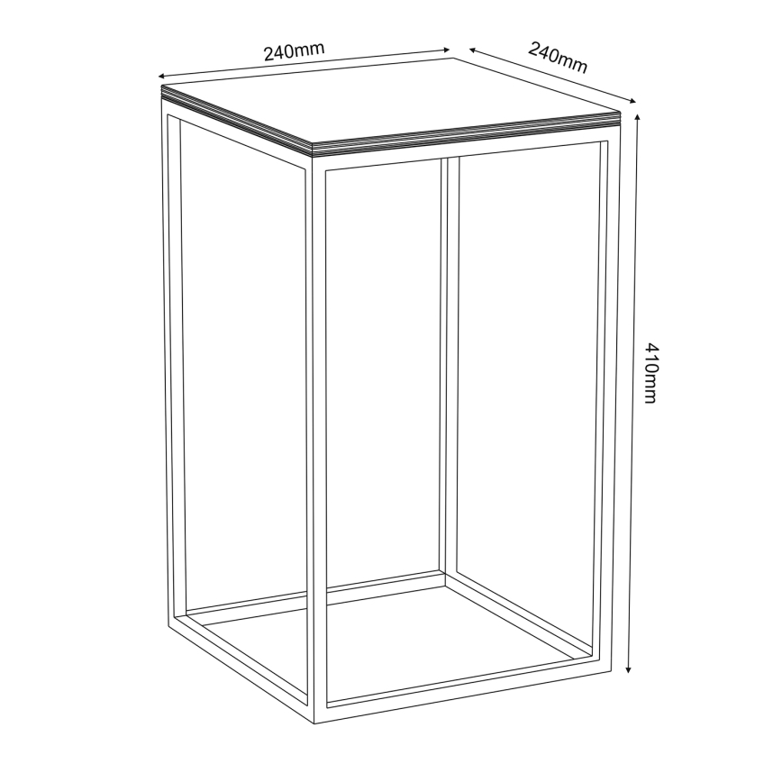 Blomställ 40x24 cm svart