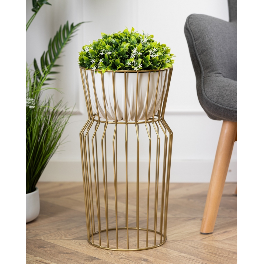 Blomställ 50x26 cm guld