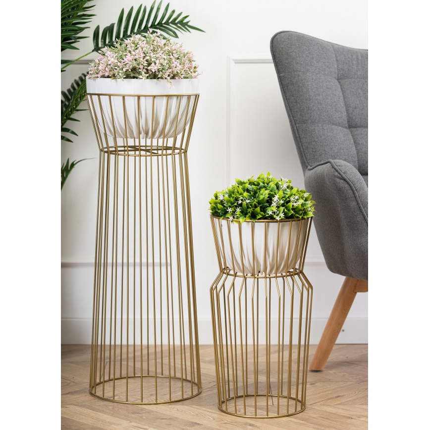 Blomställ 50x26 cm guld
