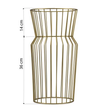 Blomställ 50x26 cm guld