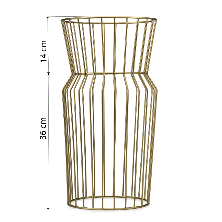 Blomställ 50x26 cm guld
