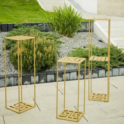 Blomställ 60x24 cm guld