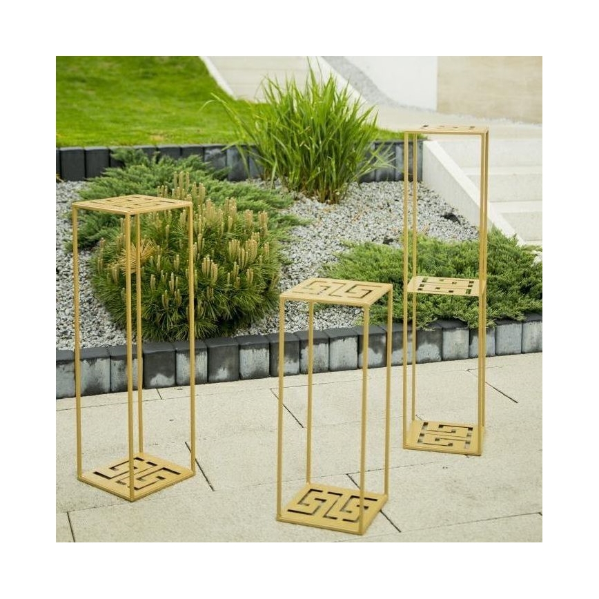 Blomställ 60x24 cm guld
