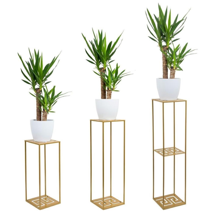 Blomställ 60x24 cm guld