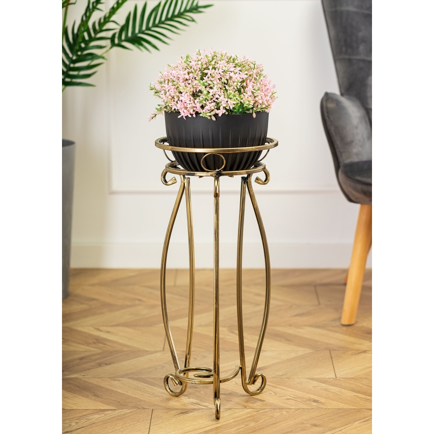 Blomställ 62x28 cm guld