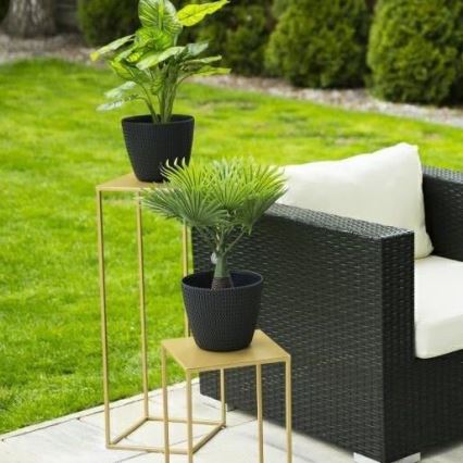 Blomställ 70x24 cm guld