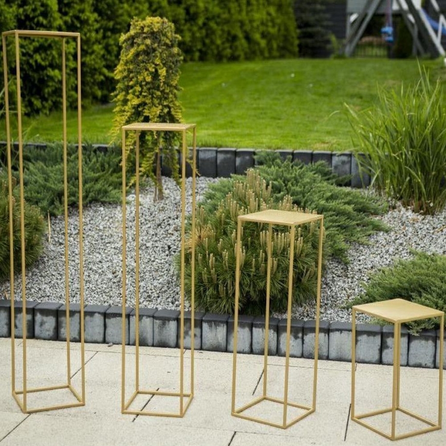 Blomställ 70x24 cm guld
