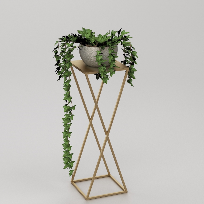 Blomställ 70x24 cm gyllene