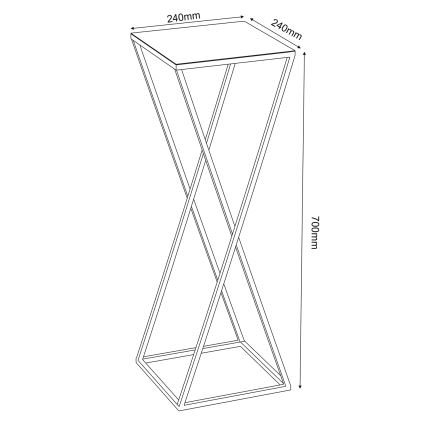 Blomställ 70x24 cm gyllene