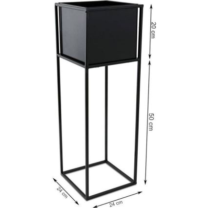 Blomställ 70x24 cm svart