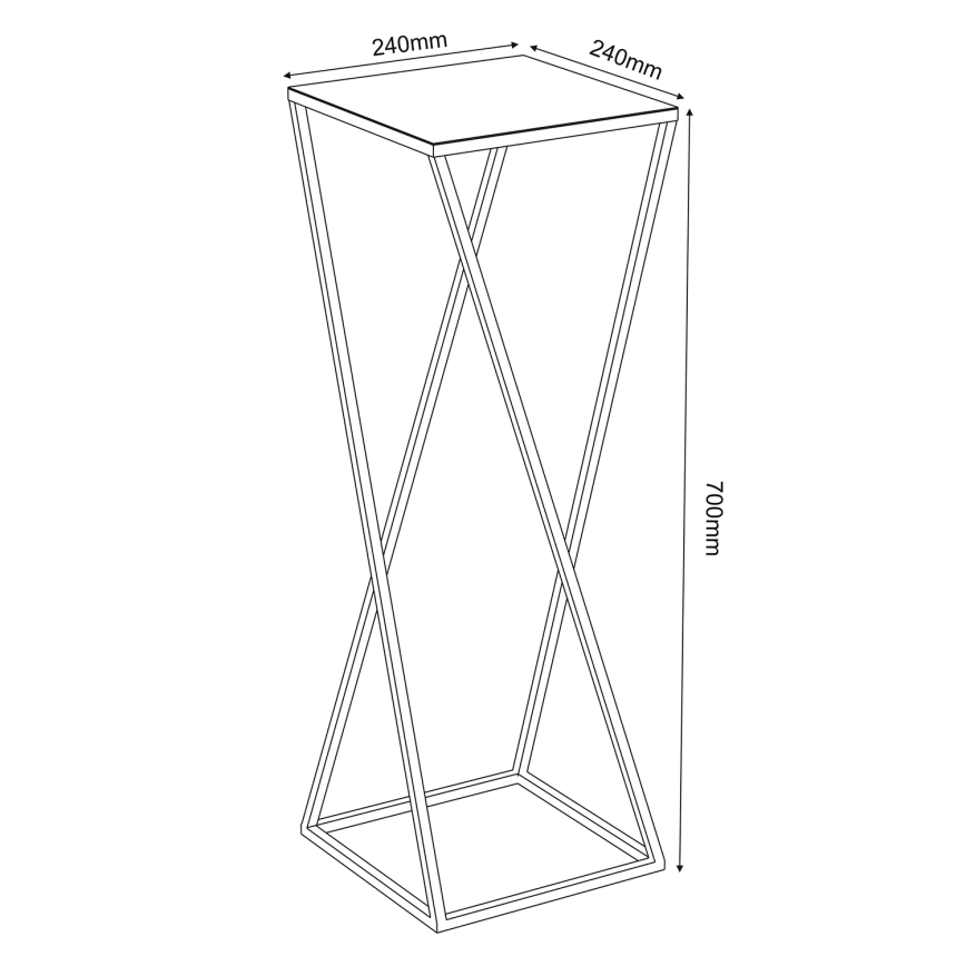 Blomställ 70x24 cm svart