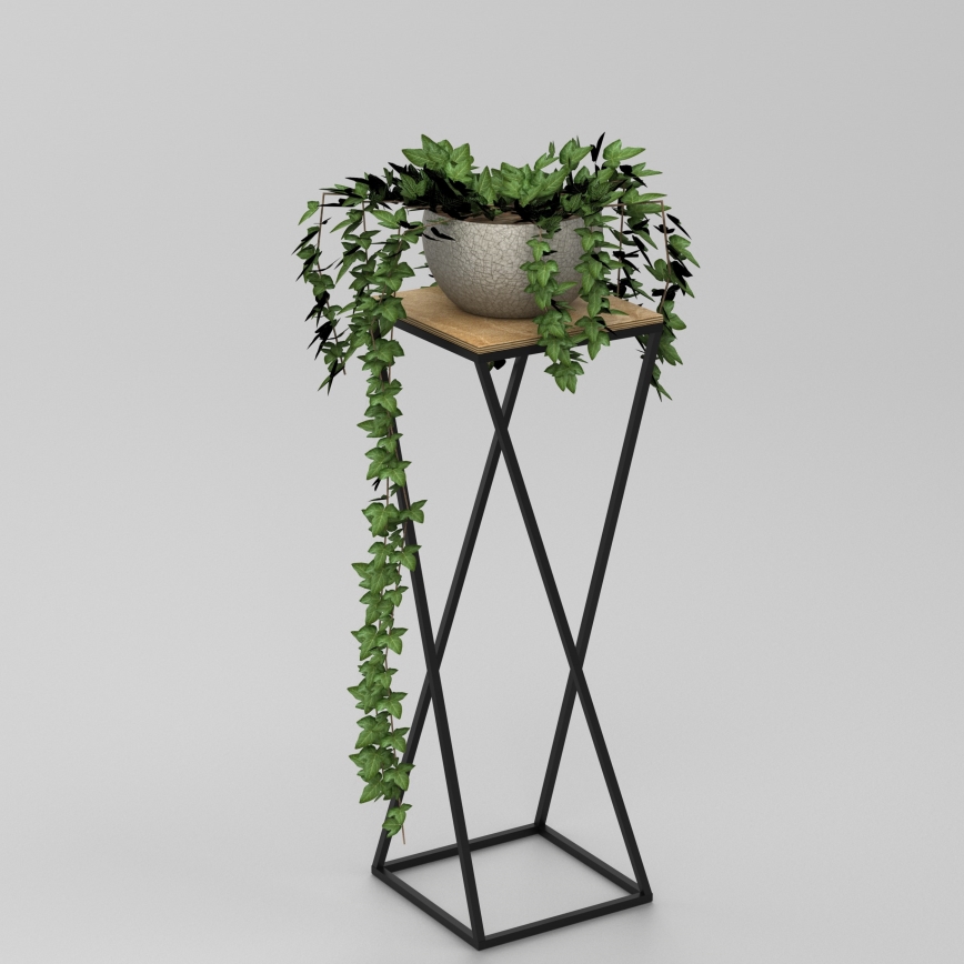 Blomställ 70x24 cm svart