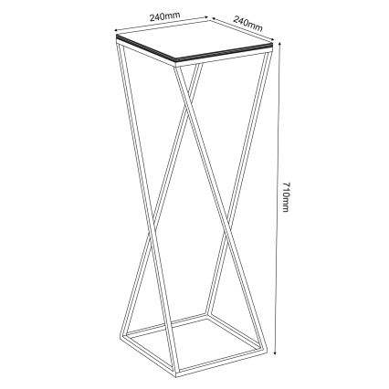 Blomställ 70x24 cm svart