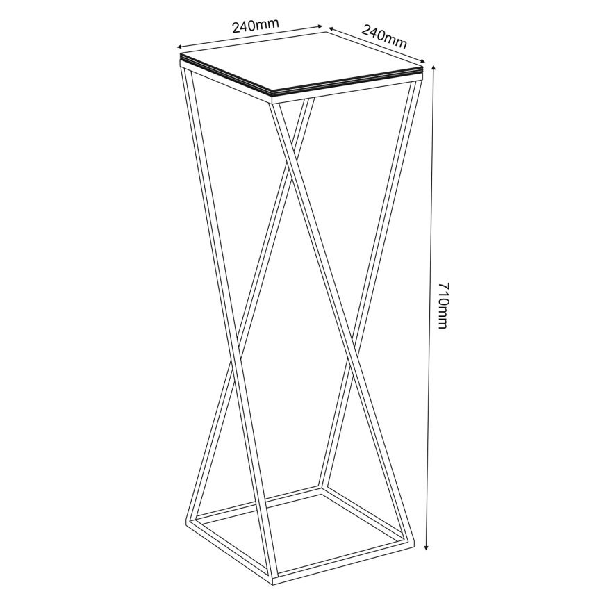 Blomställ 70x24 cm svart