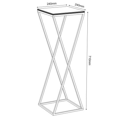 Blomställ 70x24 cm svart