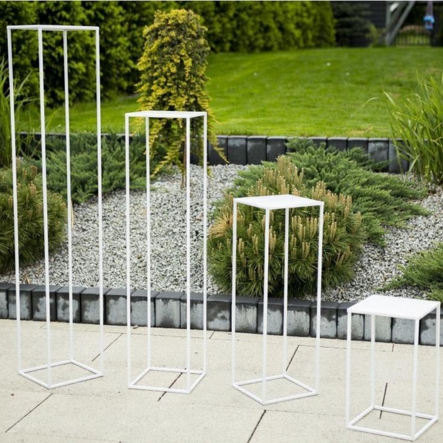 Blomställ 70x24 cm vit